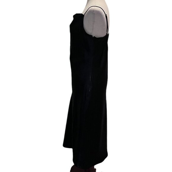 Birdy Grey Womens LISA Black Satin MIDI Spaghetti Slip Dress Small 100% Polyeste - Picture 4 of 11